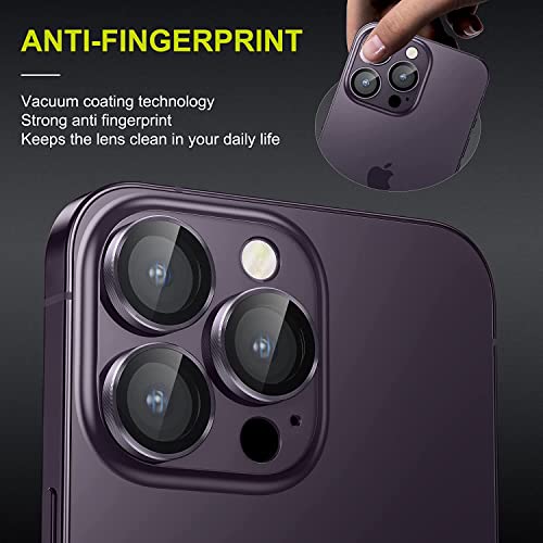 Image of Camera Lens Protector for iPhone 14 PRO / 14 PRO MAX [Case-Friendly] [Anti-Scratch] [Metal Finish] - (Purple)