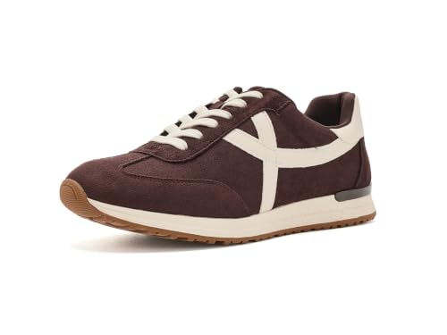 DV Dolce Vita Women's Joque Sneaker, Chocolate, 9.5