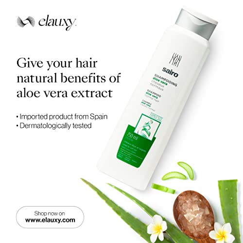 Image of Sairo Aloe Vera Shampoo [Imported from SPAIN] +Hair brush combo Hair Growth & Hair fall control Silky, Shiny, Smooth Hair Wet Hair Massaging 750ML