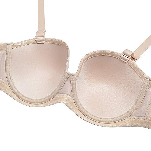 Ybcg Strapless Convertible Multiway Underwire Bra With Clear Strap For Women Beige 38Dd,38E #TOP3