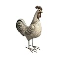 Comfy Hour 10.4" Decorative Hen Rooster Statue, Artisan Crafted Chicken Figurine, for Kitchen & Dining, Vintage Farmhouse Style Home Decor Accent, Polyresin Country Sculpture