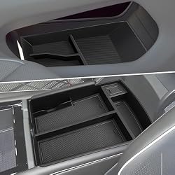 2Set Center Console Organizer for 2024-2026 VW Atlas/Atlas Cross Sport | ABS Armrest Storage Box for 2024 2025 2026 VW Atlas Interior Accessories