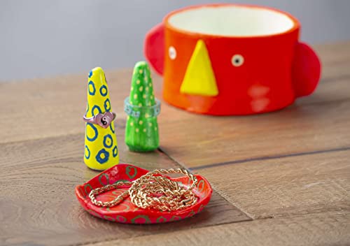 Pott'd Pitture Acriliche Per Ceramica Premium, Set Di Vernici, Kit Per La Pittura Su Ceramica Per Argilla Essiccata All'aria - Colori Fluo - 6