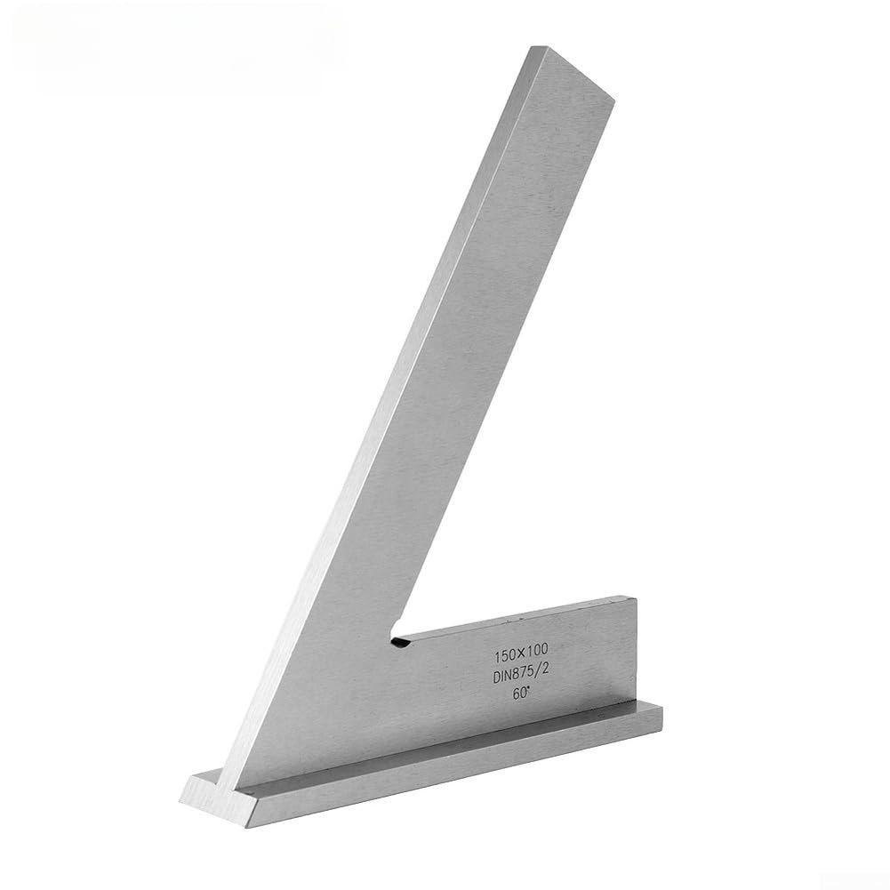 Équerre 3D en Acier pour Mesure d'Angle 45° et 90° - Outil de Menuisier pour précis DIN875/2 - Gabarit de Perçage pour Bois et Métal 150x100mm(200x130mm B)