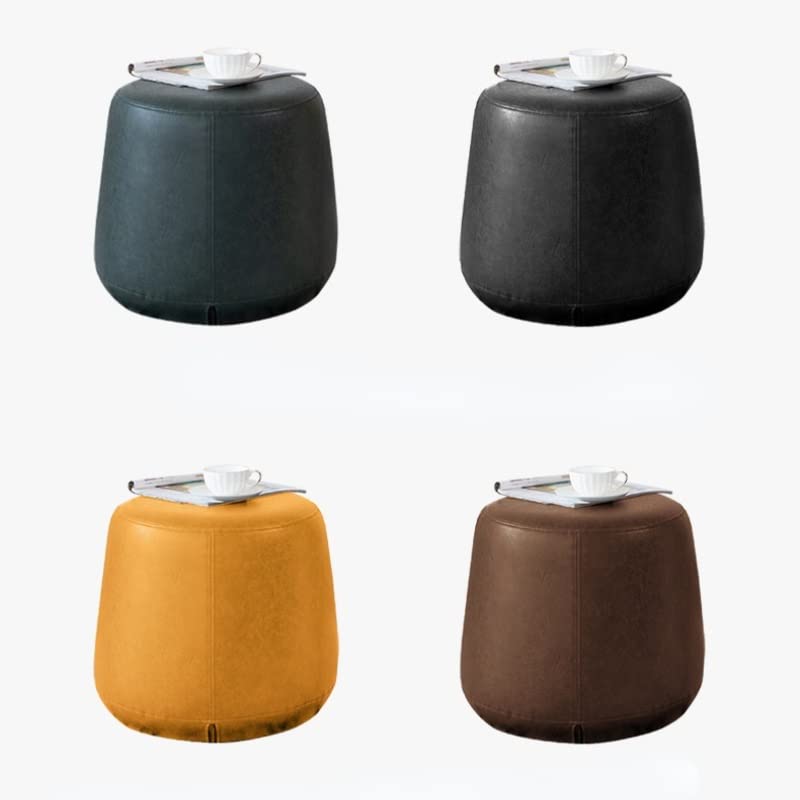 Petit tabouret rond pour chambre et coiffeuse de dressing - 5