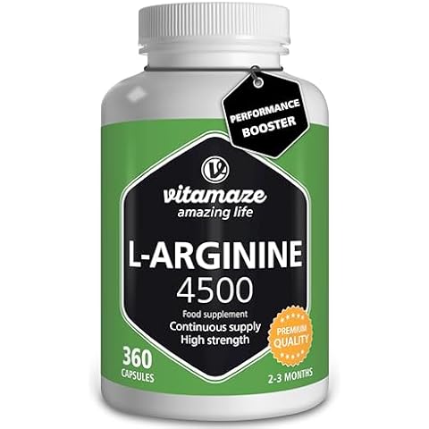 L-Arginine High Strength 4500 mg Capsules Cover