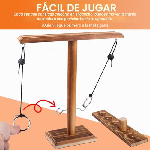Miniatura 3 de Rnhdly Hooks Ring Toss Game, Ring Toss Hook Und Ring Indoor, Ring Toss Game, Toss The Ring, Ring Toss Hook Für Drinnen Und Draußen, Perfekt Für Partys Und Familien