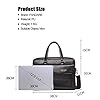 FANDARE Men Briefcase Laptop Messenger Bag PU Leather Handbag Tote Fit 12.9 Inch Shoulder Bag for Work Professional Satchel Business Office College Travel Crossbody Black #2
