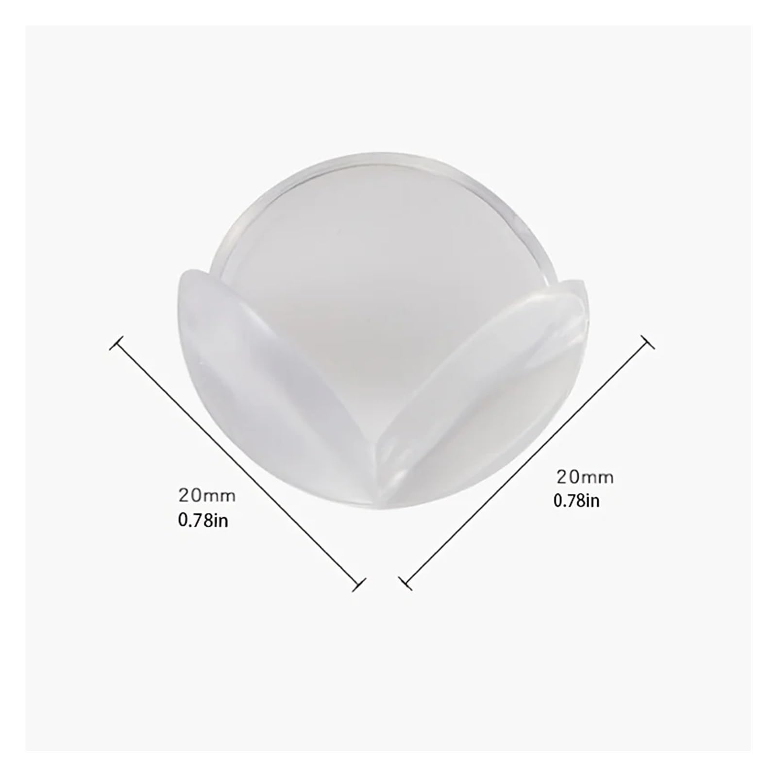 Eckenschutz für Tische, Kindersicherheit, transparente Stoßdämpfer, 8er-Pack, hochbeständiges Klebegel für Kinder