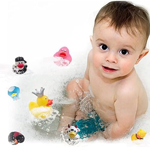 XY-WQ 100 Pack Rubber Duck Bath Toy Assortment - Bulk Floater Duck for Kids - Baby Showers Accessories - Party Favors, Birthdays, Bath Time, and More (50 Varieties)