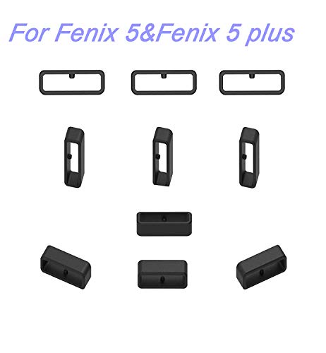 RuenTech 10-Pack Replacement Fastener Ring for Garmin Fenix 5&Fenix 5 Plus Band Keeper Security Loop(22mm Band Keeper for Fenix 5 and Fenix 5 Plus)