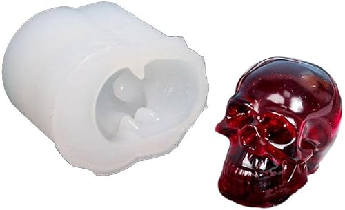 Molde de resina DIY Artesanía Pulsera Colgante Molde de Silicona Hecho a Mano Cráneo para Cabeza para Llavero Molde de Fundición de Resina Artesanía