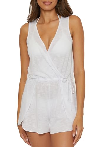 BECCA womens Breezy Basics Romper, V-neck, Casual, Beach Cover Ups for Women