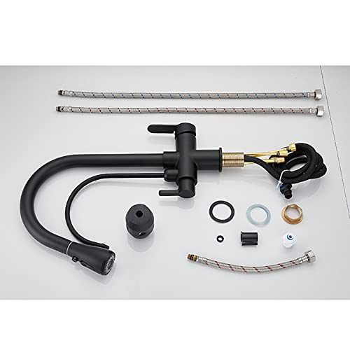 Robinet évier de cuisine 3 voies à arc élevé pour eau pure - 7