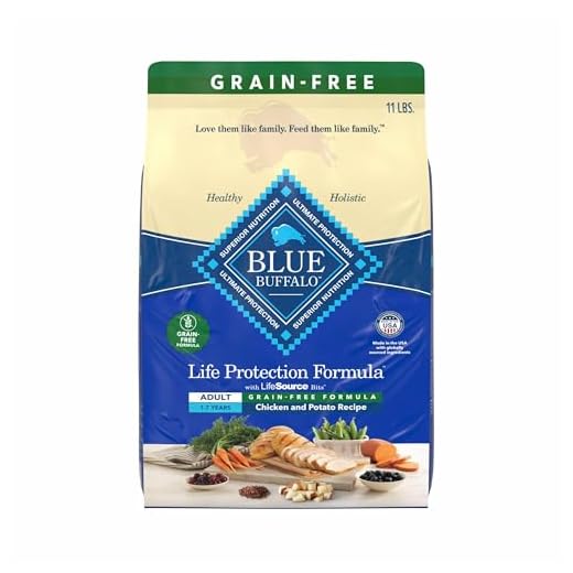 Blue Buffalo Life Protection Formula Natural Grain Free Adult Dry Dog Food, with Chicken and Potatoes, 11 lb. Bag
