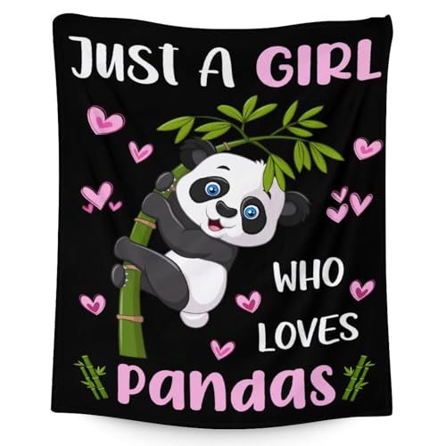 Mercuryelf Panda Throw Blanket - Soft, Fuzzy & Warm - 30x40 Inches Small Blankets for Lap, Crib - Black Cute Throws Gift for Baby