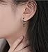 Tassel Chain Drop Dangle Small Hoop Earrings for Women Girls 925 Sterling Silver Huggie Helix Cartilage Tragus Daith Piercing Cuff Minimalist Fashion Personalized Punk Jewelry (Black)