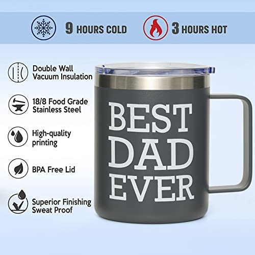 Best Dad Ever Coffee Mug- Best Father's Day Gifts For Dad From Son,Daughter,Kids- Unique Christmas Gifts For Dad,Men,Husband- Novelty Birthday Gifts Idea For Dad #TOP3
