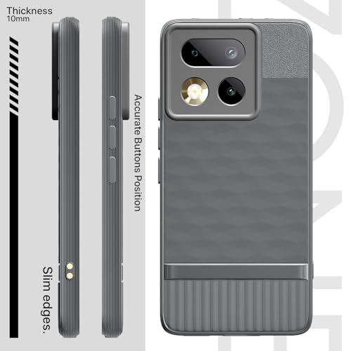 Image of Pikkme Back Cover for Realme 16 Pro Plus 5G Camera Protection 3D Hexa Cube Design Silicone Protective Bumper Case (Grey)
