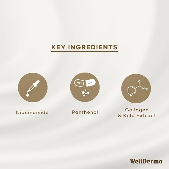WELLDERMA Sapphire Collagen Impact Hydrogel Fitting Mask, 25g x 4 Sheets Hydrating & Firming Micro-Hole Sheet Mask with Collagen Water 850,294ppm, Niacinamide & Peptides