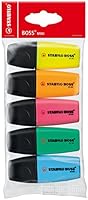 Surligneur - STABILO BOSS MINI - Pochette x 5 surligneurs - Coloris assortis