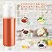 CHIVENIDO 6PCS Inverted Squeeze Bottle 16oz, Condiment Squeeze Bottles for Sauces, Refillable Tip Large Valve Dispenser Ketchup Sour Cream Squeeze Bottles for Restaurants Catering