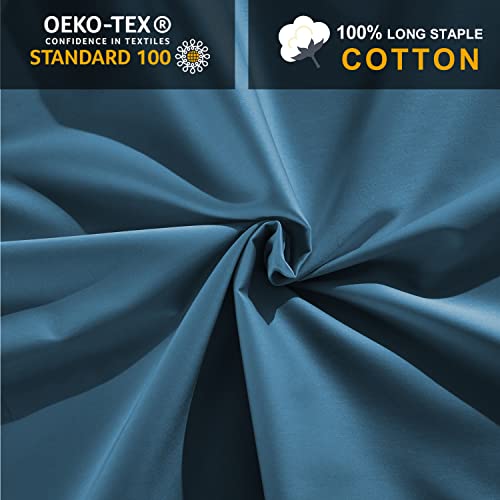 Mildly Extra Deep Fitted Sheets King Size 76"X80" 100% Egyptian Cotton Grayish Blue Deep Pocket Fitted Sheet Fits Up To 16" Deep Mattress #TOP3