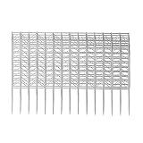 Teichzaun Gartenzaun Komplettset - Gartenzaun Metall 15 Zaunelemente - Zaun für den Garten, Gitterzaun Set Unterbogen Zaun Garten - Zaun für Hunde staketenzaun