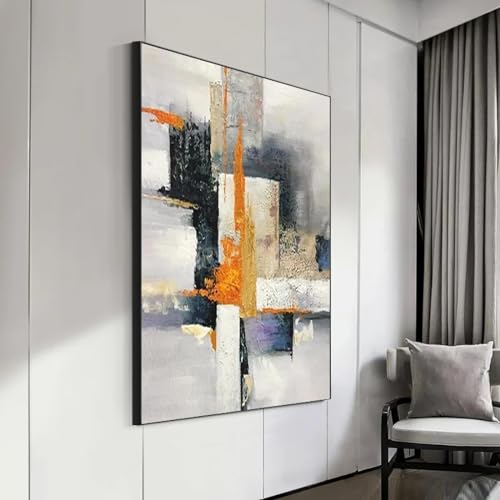 Tableau d'art mural moderne or et géométrie abstraite salon