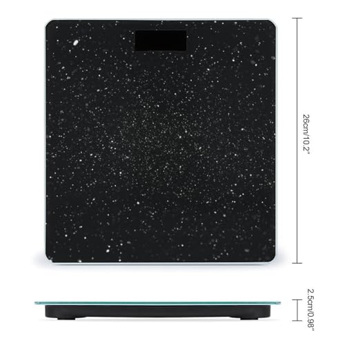 Báscula Digital de Baño Negra con Brillo y Vidrio Templado miniatura 2