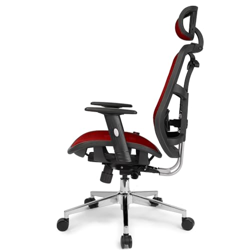Cadeira Office DT3 Diana, ergonomica em Mesh Vidartex™, apoio de cabeça 3D, braços 2D e pad anatômic