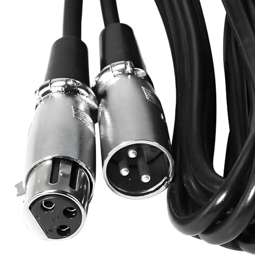 Cabo Xlr Balanceado 5m Para Microfone Mono E Estéreo - Preto