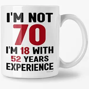 Vivulla68 70th Birthday Gifts For Women Men, Gifts For A 70th Birthday, 70 Year Old Birthday Gifts For Women Men, 70 Birthday Gifts Women Men, 1953 Birthday Gifts For Men Women, Turning 70 Mug (11oz)