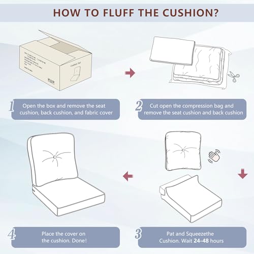 Coussin de chaise de jardin imperméable déhoussable et résistant aux intempéries - 8