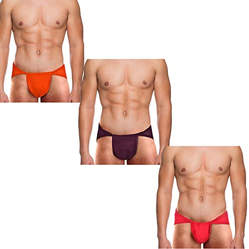 bhondubagus Men Cotton Gym Langot for Gym, Khusti and Physical Activities/Supporter_Multi Colors_Free Size_Pack of 3-picture-2