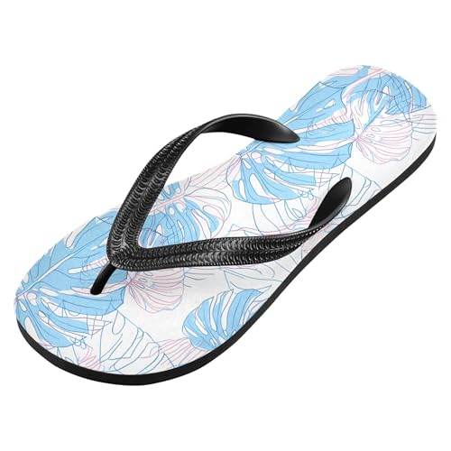 Burbuja Tropical Plant Leaves Flip Flops for Women Men, Soft Thong Sandals Rubber Slippers for Pool Beach Essentials2
