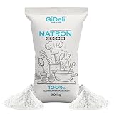 GiDeli Natron Lebensmittelqualität 30 kg - Natriumbicarbonat Pulver ohne Zusätze - Ideal zum Koche, Backen, Waschen und Putzen - Vielseitige Anwendung im Haushalt