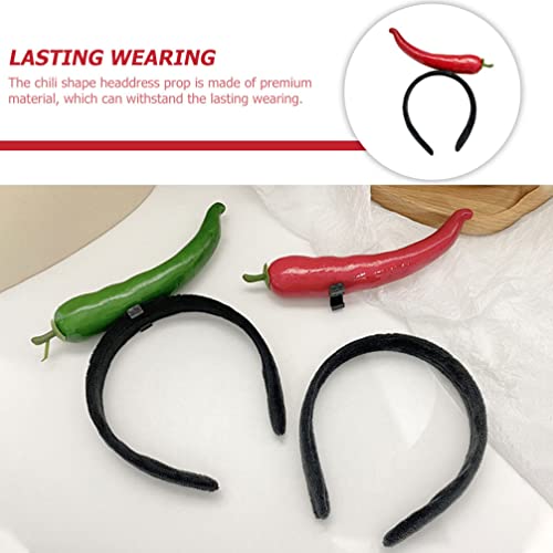 Beaupretty Arco De Cabelo Tiara De Festa Engraçada Cabeça De Pimentão Chapéu De Pimenta De Cabeça De