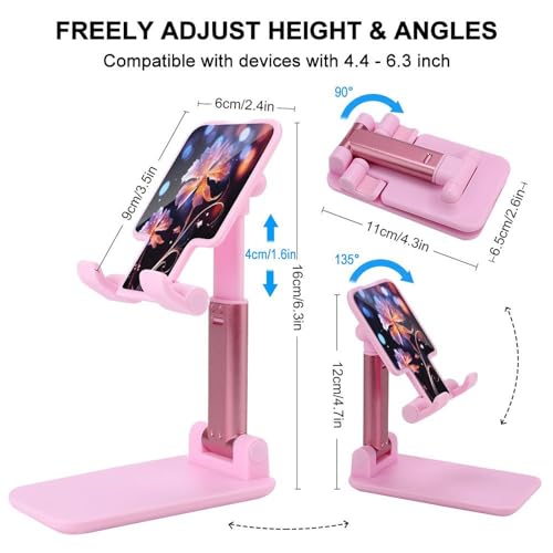 Support de téléphone pliable fleuri : support de bureau réglable chic - 2