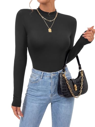 Image of OPOIPIN Women's Long Sleeve Basic Bodysuit