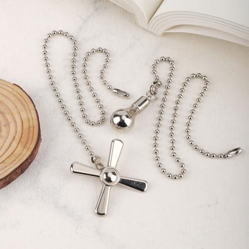 2stk Ventilator-Zugkettenverlängerung, 30cm Dekorative Zugkettenverlängerung mit Glühbirne und Ventilatorkabel Deckenventilator-Zugkettenverlängerungen für Deckenventilator Licht Lampe