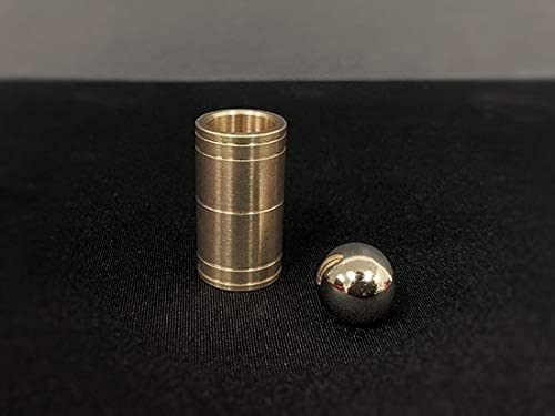 MOMOMAGE Ball & Tube Mystery (Brass) Magic Tricks Steel Ball Sink Down into Tube Magic Close up Illusions Props Gimmick Mentalism Easy - Image 2