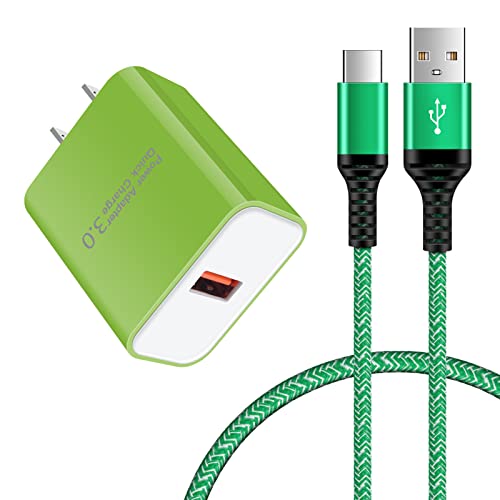 急速充電器 type-c Android充電器 qc3.0充電器 18W/3A スマホ充電器 Type-C 急速充電 USB-Cケーブル 0.91m/1本 QC3.0アダプター アンドロイド充電器 タイプCコード 携帯急速充電器 Galaxy急速充電器 USB充電器 type c acアダプター タイプC電源コード USBコンセント 急速充電 USB電源アダプタ Aquos zero6 R6 sense6,Galaxy F52,Note 20 20Ultra 10 9,S22 S21 FE S20 S10 Plus,A20s A42 A50s A51 A52 A70s A71 A80 A90,Z Flip3 Z Fold3,Moto G8 Z5 Z4 Z3 Play Z2 Z Force,LG G5 G6(グリーン)