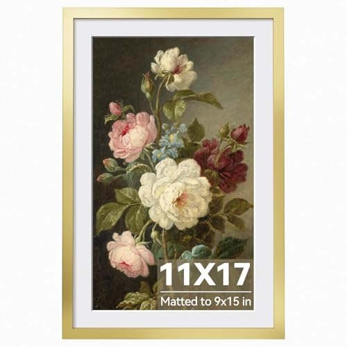 HappyHapi 11x17 Picture Frame Gold for Wall Mounting 1 Pack