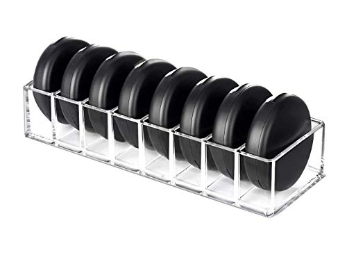 MOOCHI Small Clear Acrylic Makeup Small Organizer for Eyeshadow Blushes Lipsticks Liner Nail Polishes Brush Bathroom