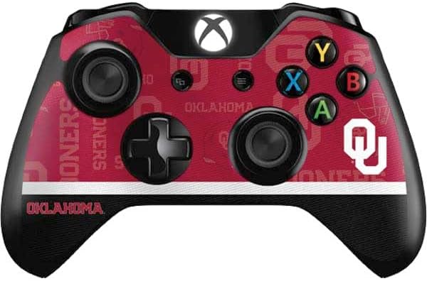 Skinit Decal Gaming Skin Compatible with Xbox One Controller - Officially Licensed University of Oklahoma Boomer Sooner Design