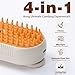 4 in 1 Cat Steam Brush for Shedding, Rechargeable Cat Brush with Steam, Anti-Static Pet Steam Brushes, Massage, Cleaning, Shedding & Combing All In One! Cream