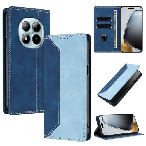Étui pour Xiaomi Redmi 13C 4G/5G housse portefeuille en cuir bleu