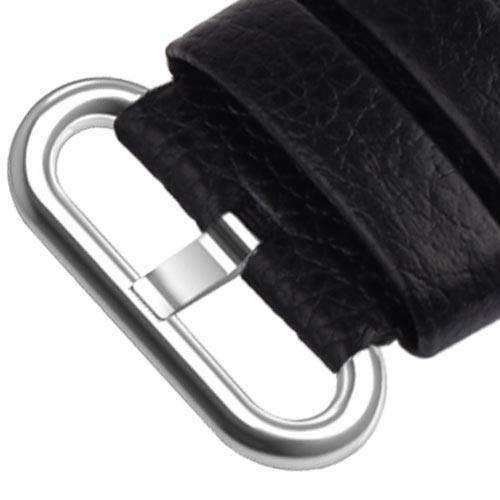 Fullmosa Kompatibel mit Apple Watch Armband 49/45/44/42/41/40/38 mm, Premium-Echtleder, Ersatzarmband, kompatibel mit Apple Watch SE Serie Ultra/8/7/6/5/4/3/2/1, f&uuml;r M&auml;nner und Frauen, Schwarz,