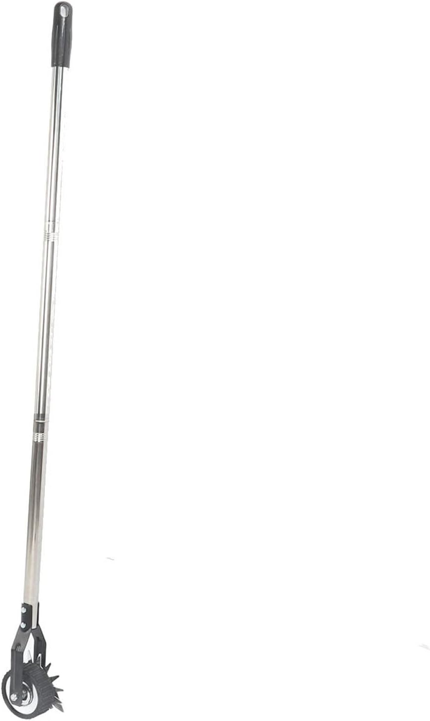 Circular Lawn Edger | Single Wheel Manganese Stainless Steel Manual Edging Cutter for Yard/Garden/Sidewalk | Effortless Trimming with Serrated Cutting Tool (3 Sections)